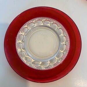 Tiffin Indiana Glass Colony Ruby Red Thumbprint Luncheon Plates